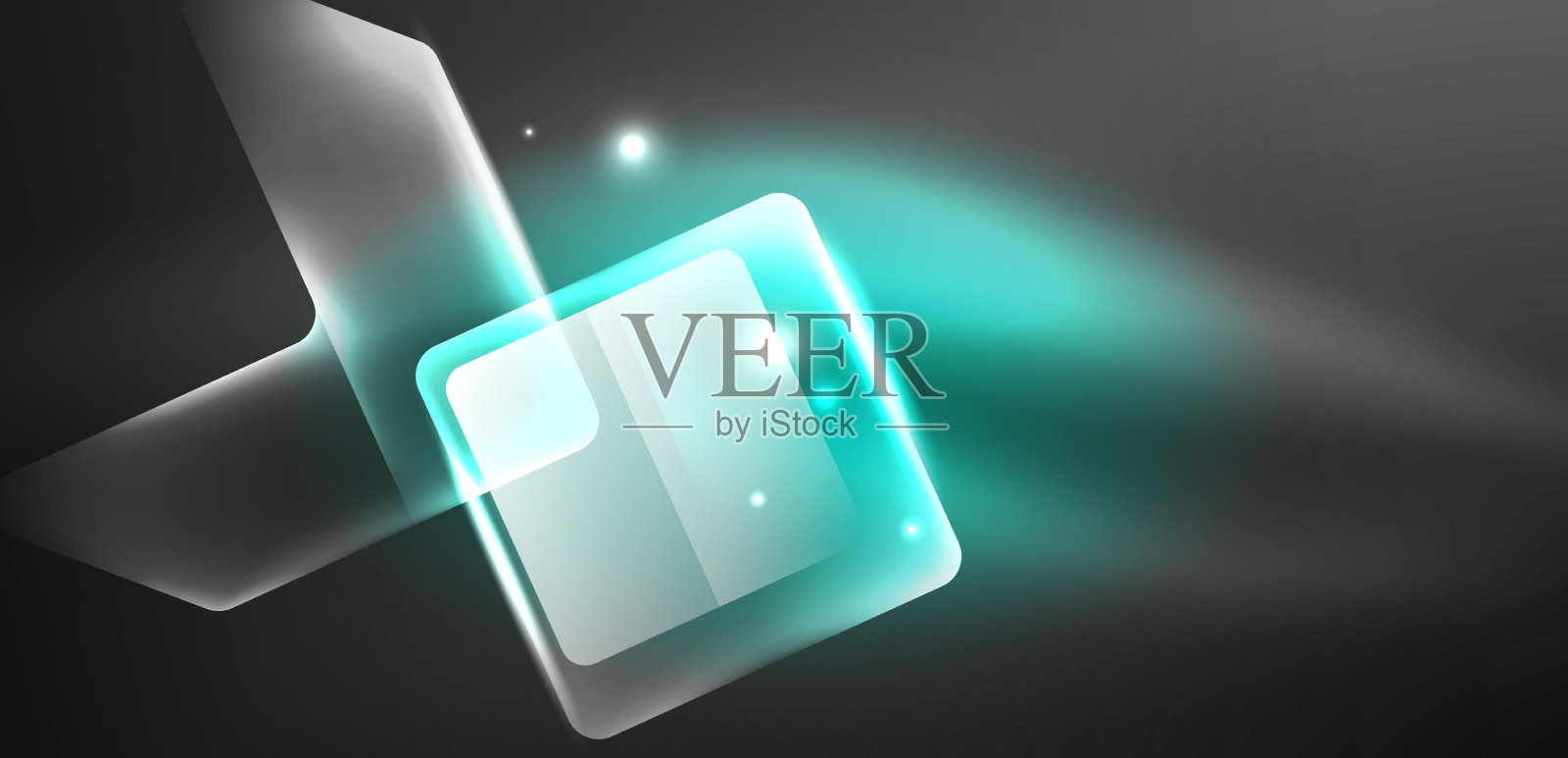 霓虹灯发光的高科技线条和箭头插画图片素材