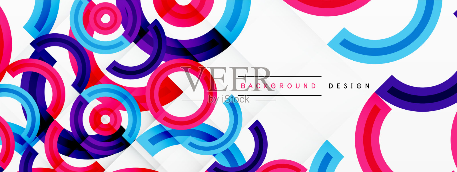 彩色圆形抽象背景模板插画图片素材