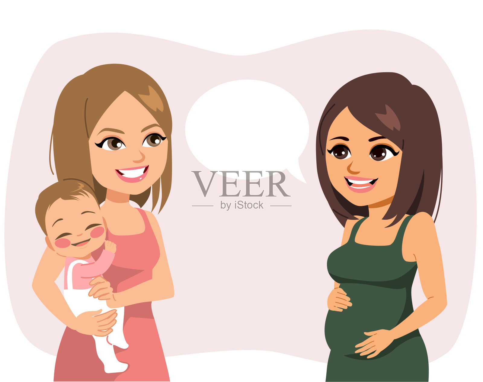 朋友们分享关于生育的建议插画图片素材