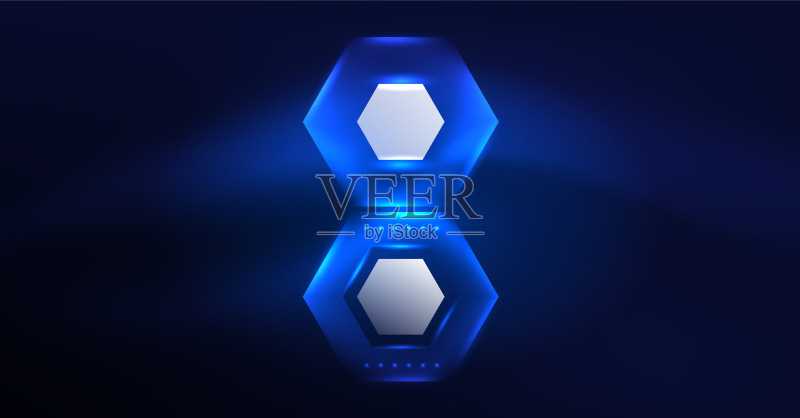 抽象背景霓虹灯六边形插画图片素材