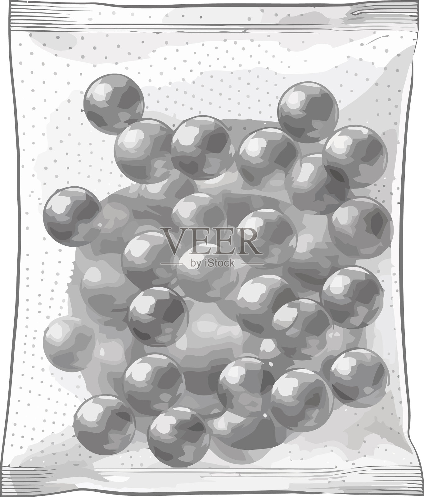 灰色硅胶球袋插画图片素材