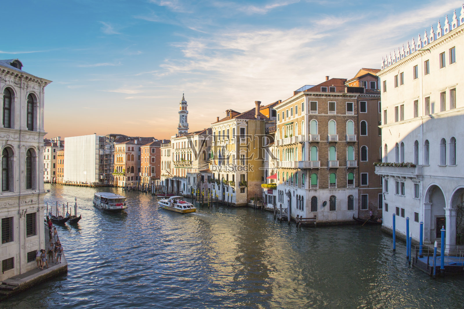 威尼斯大运河的美景照片摄影图片