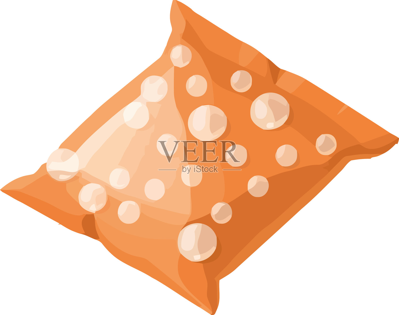 橙色硅胶球袋插画图片素材