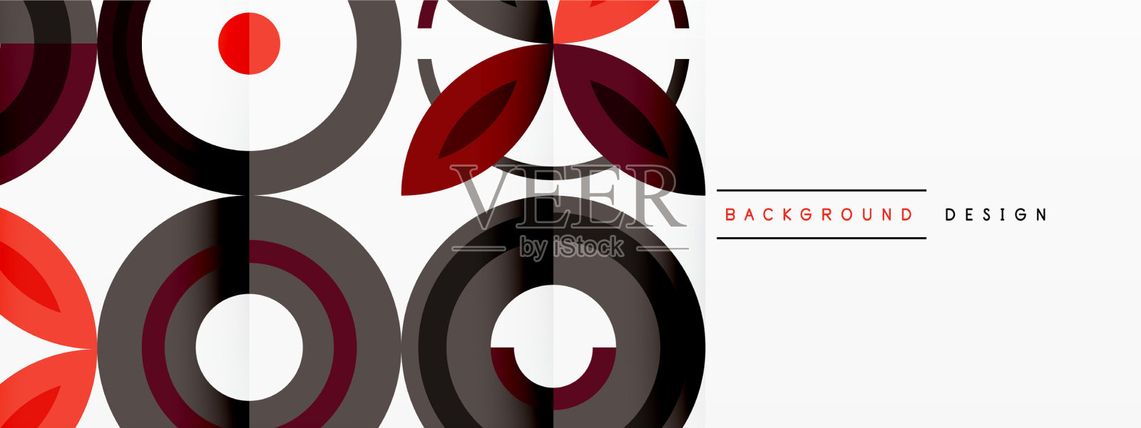 抽象的背景-极简主义的圆圈和圆形插画图片素材