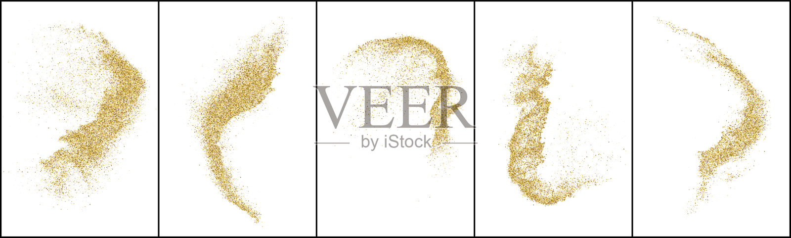 白色背景上的金色闪光纹理插画图片素材