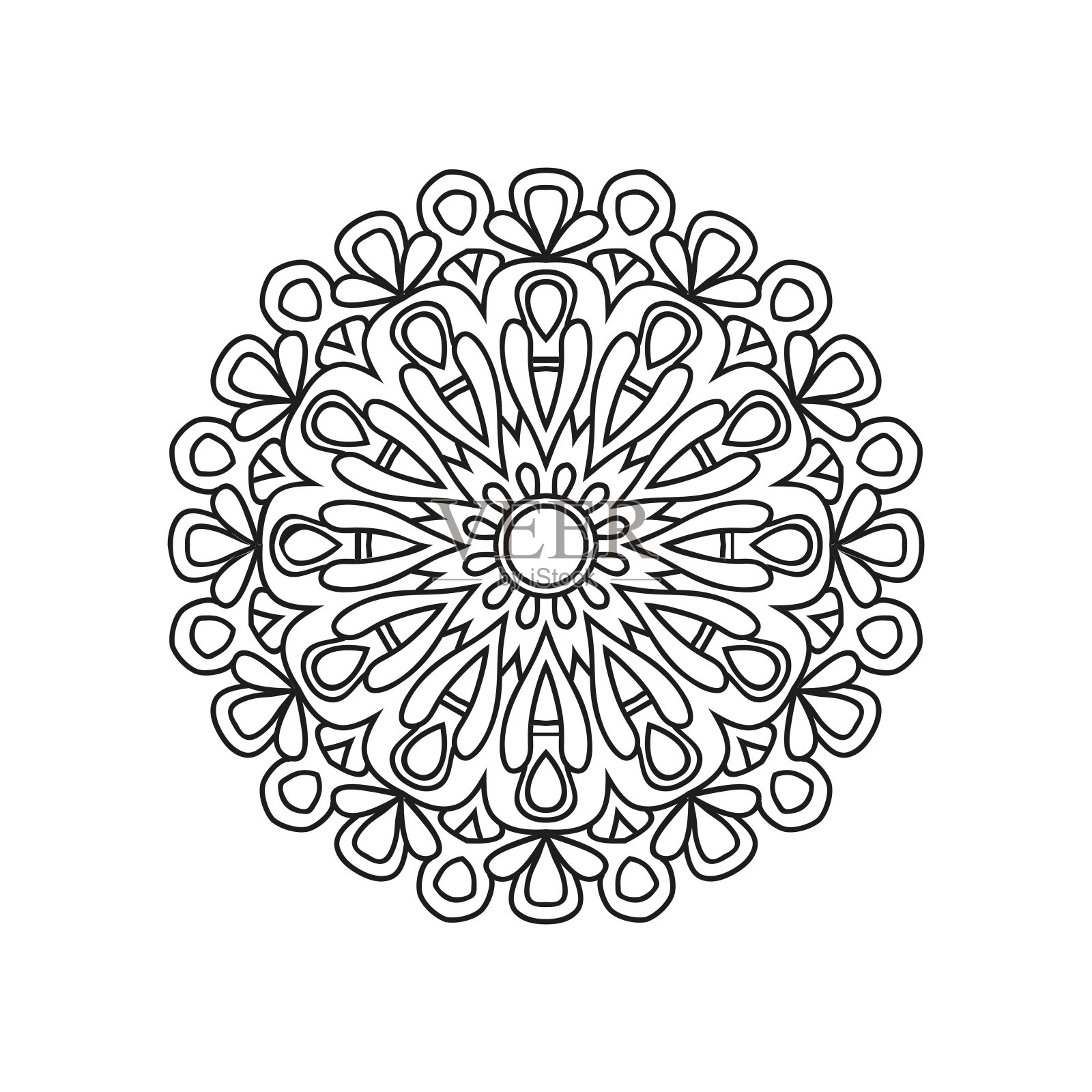 曼陀罗图案设计背景矢量插图插画图片素材