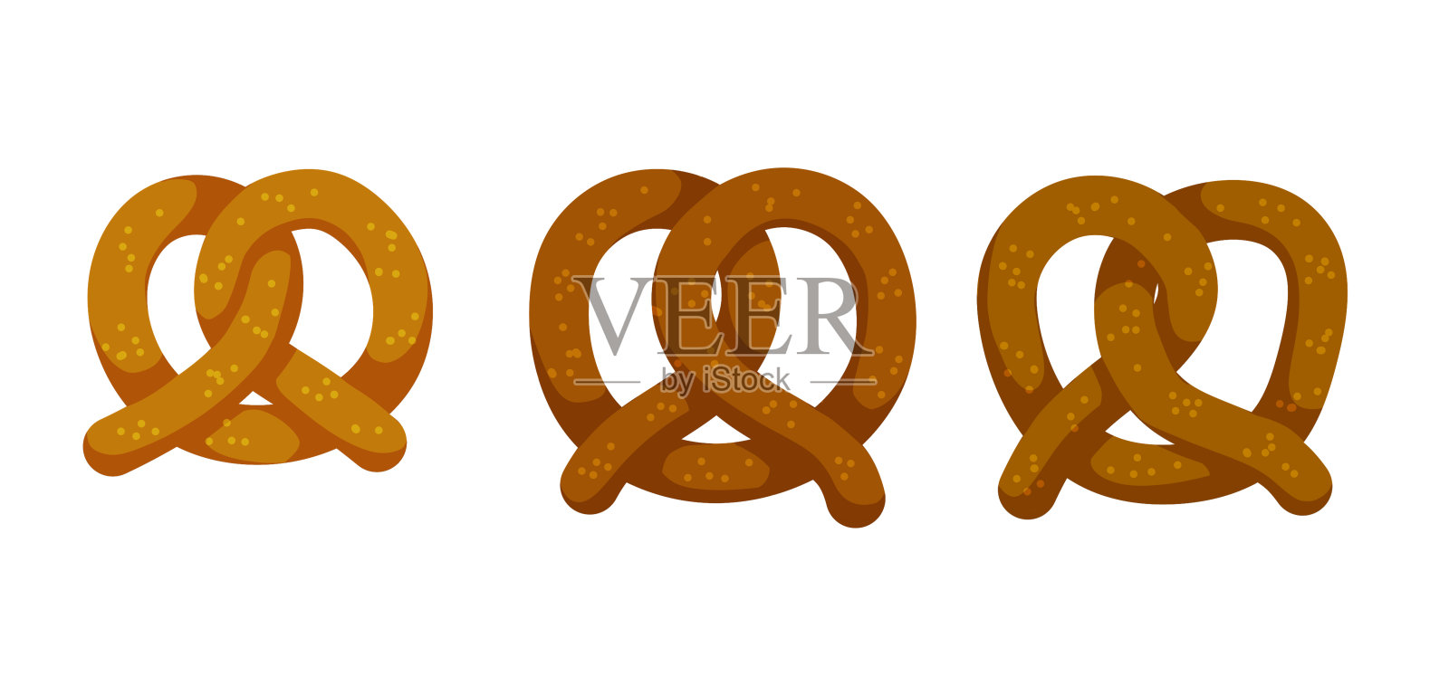 椒盐脆饼新鲜的糕点。卷饼插画图片素材