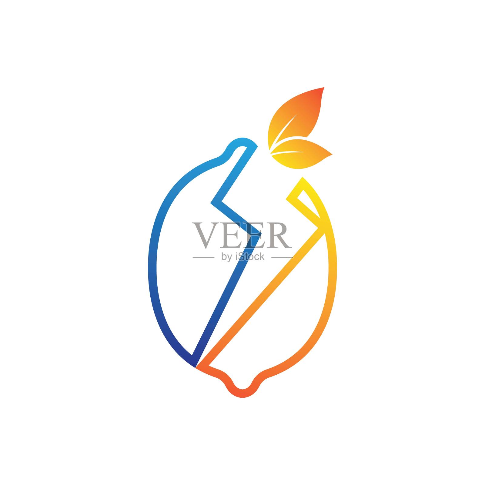 柠檬和电动标志模板矢量图标插画图片素材