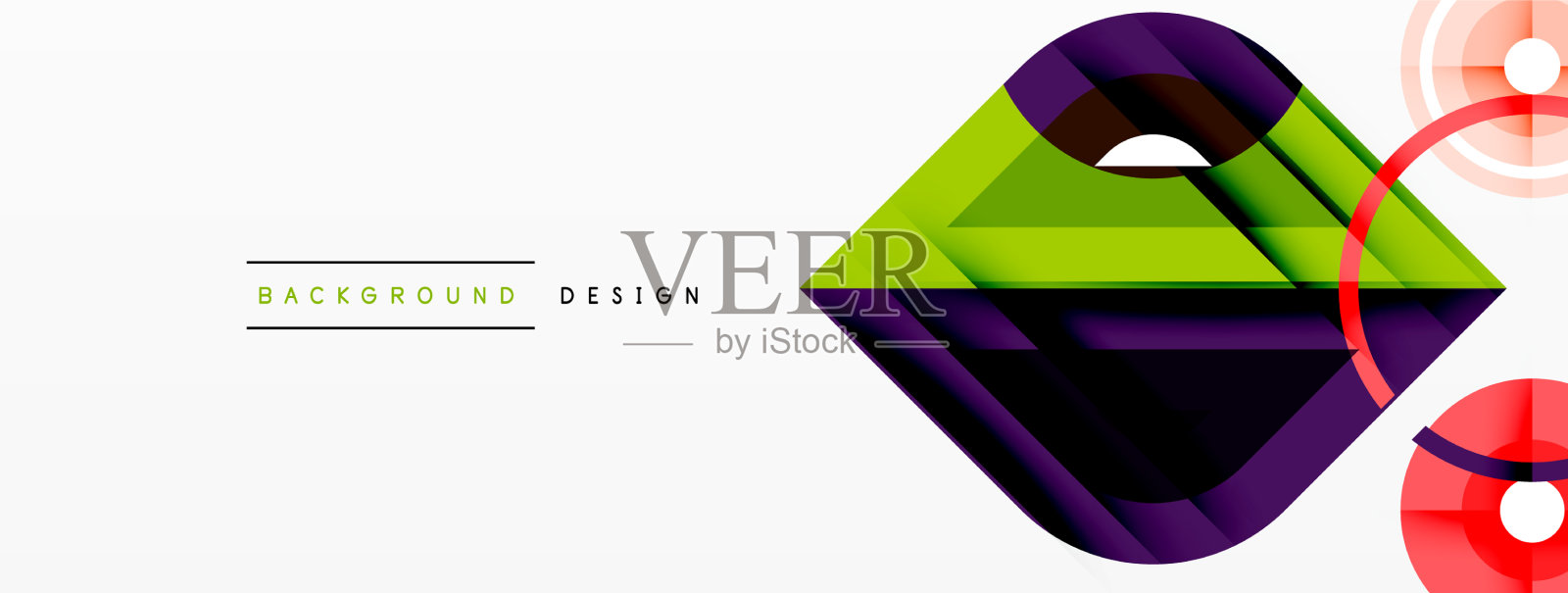 彩色三角形和圆形抽象的背景插画图片素材