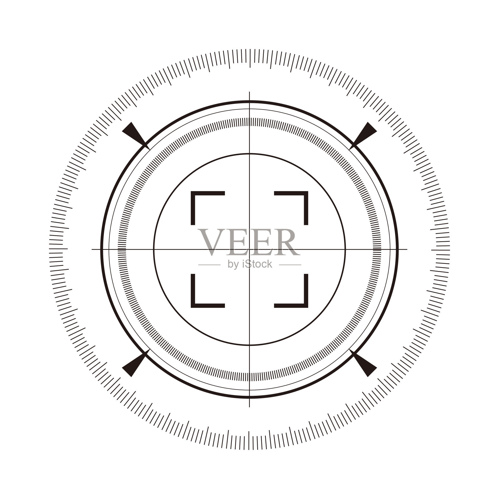 锁定目标瞄准图像，矢量插图插画图片素材