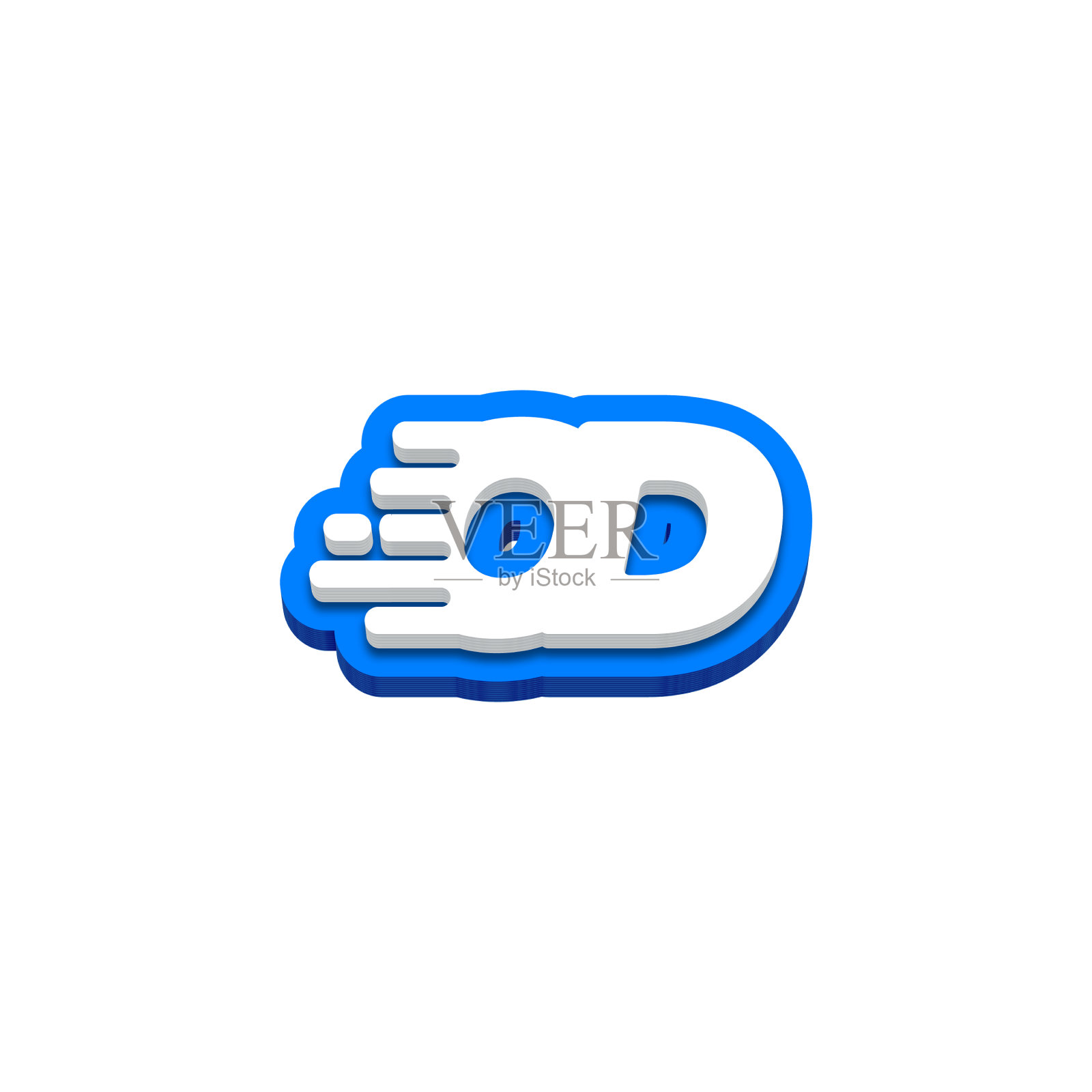 字母od快速度技术现代标志设计插画图片素材