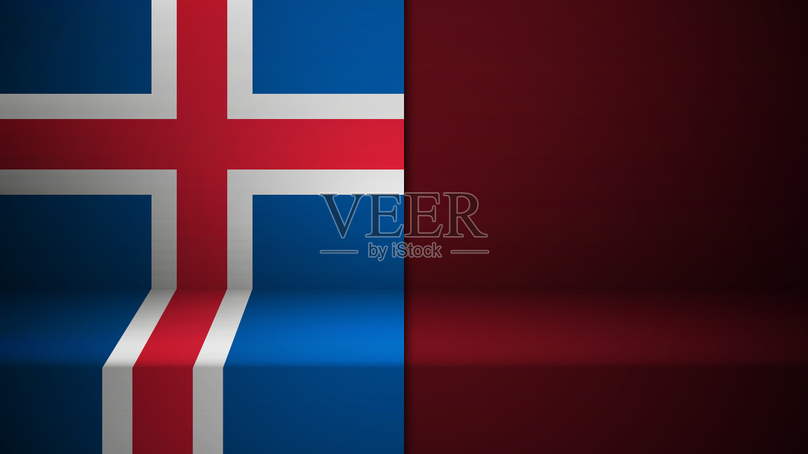 EPS10矢量背景与冰岛国旗的颜色。插画图片素材