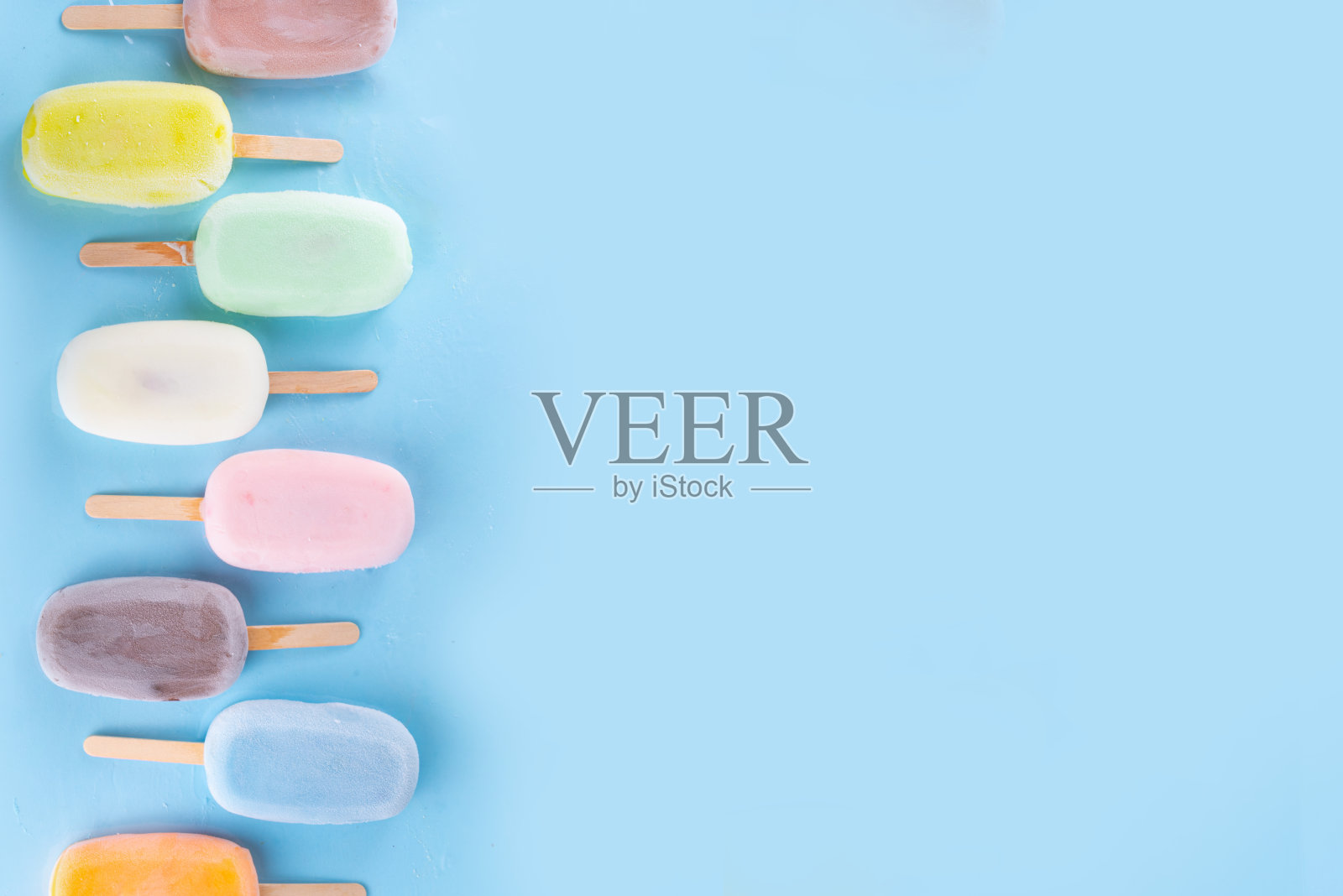 选择多种颜色的冰棒照片摄影图片