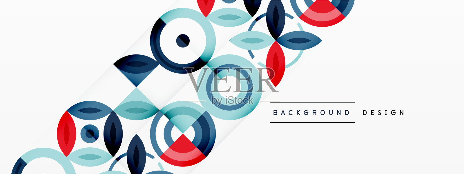 彩色圆形抽象背景模板插画图片素材