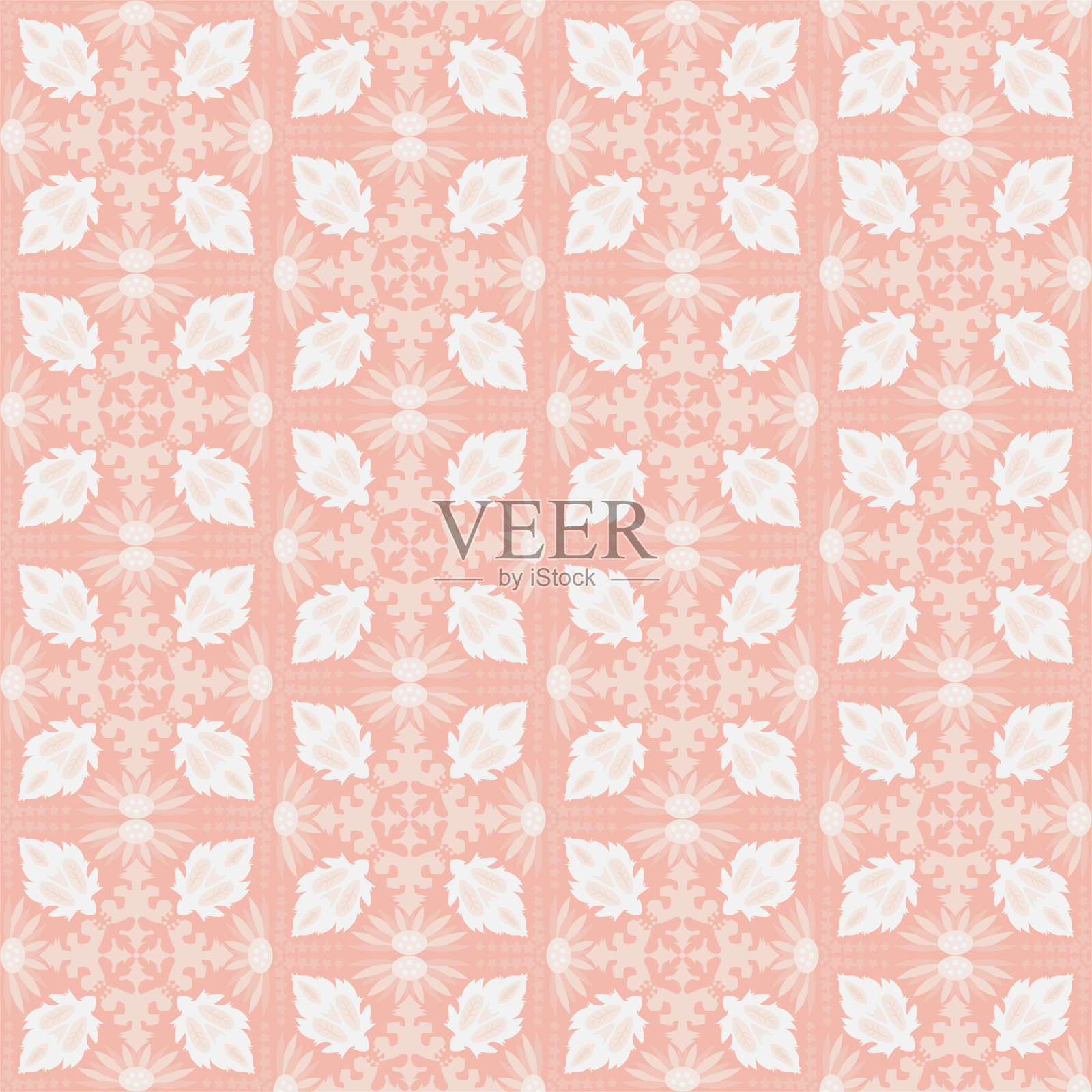 花园自然无缝图案花卉背景锦缎土著装饰艺术插画图片素材