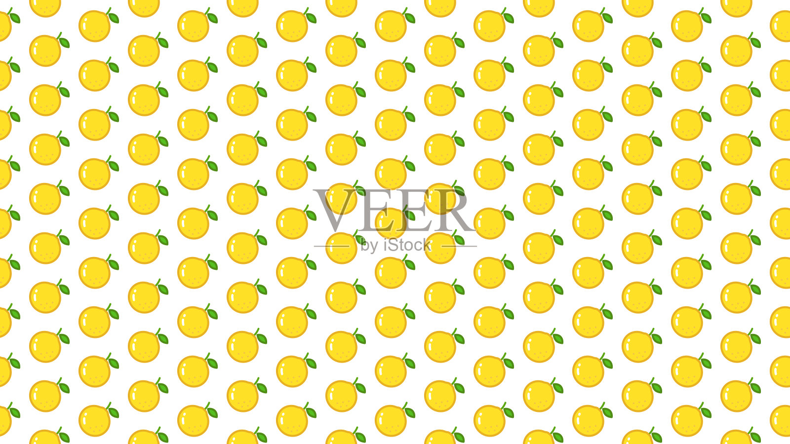 黄色柑橘图案设计背景。插画图片素材