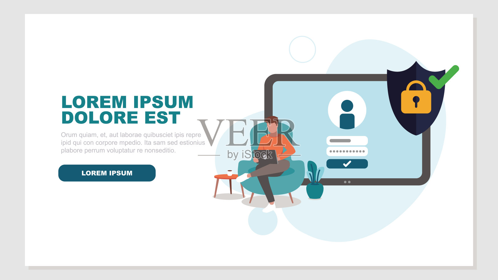 安全的购物插画图片素材