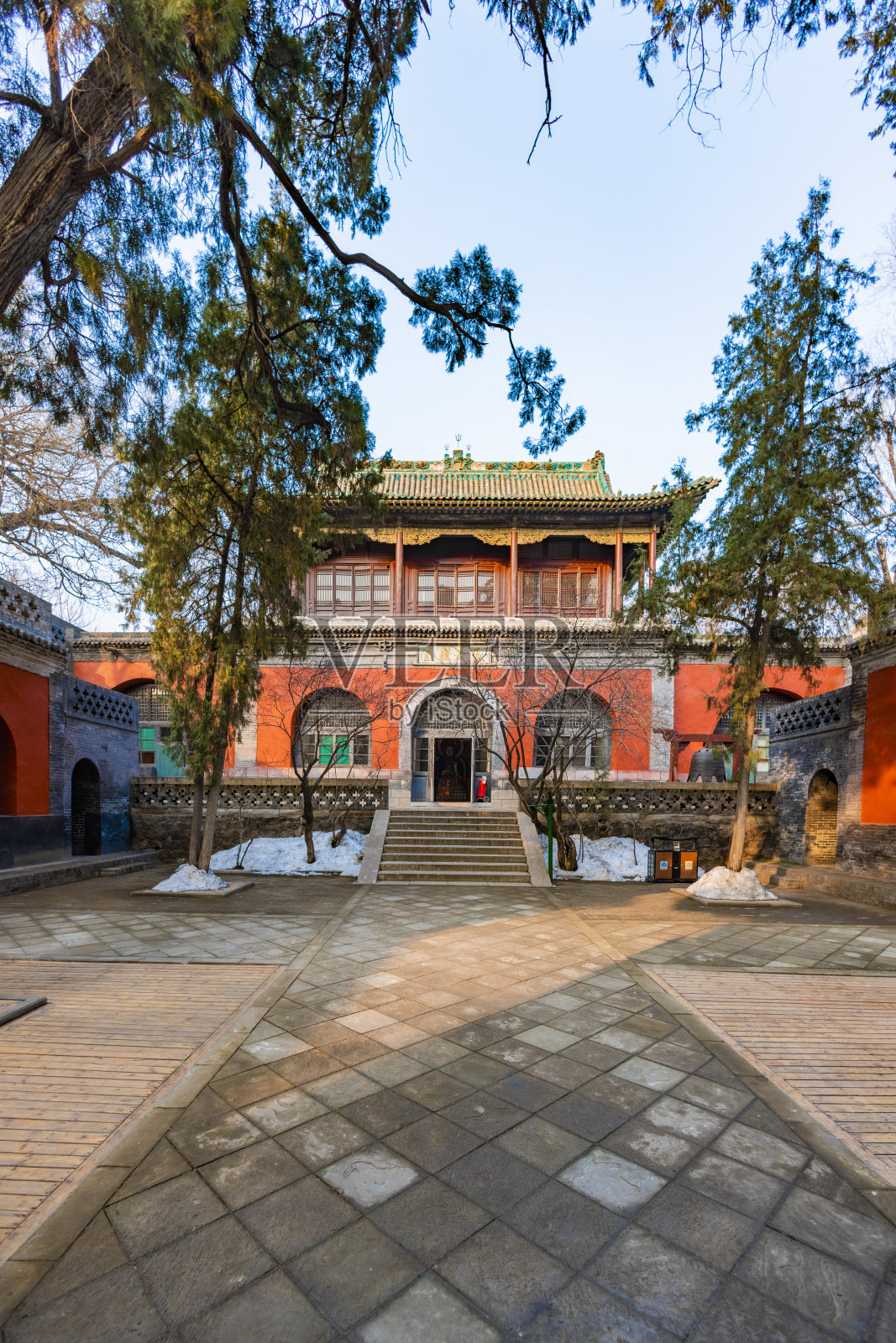 太原晋祠公园景观照片摄影图片