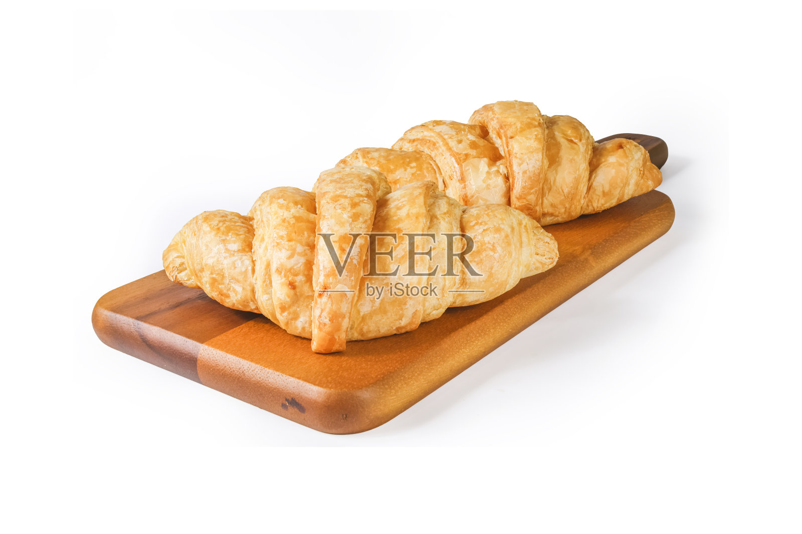 羊角面包。白色背景的新鲜羊角面包照片摄影图片