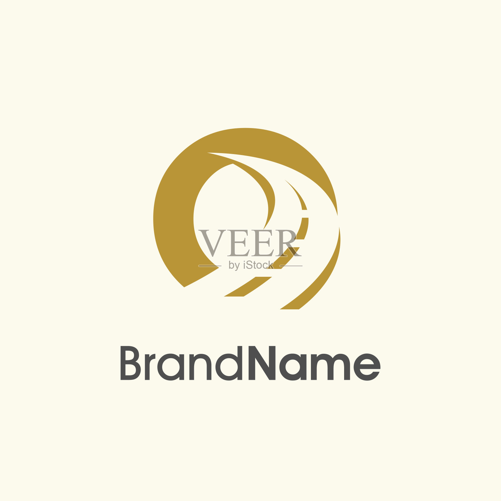 简单优雅的首字母O路路标志插画图片素材