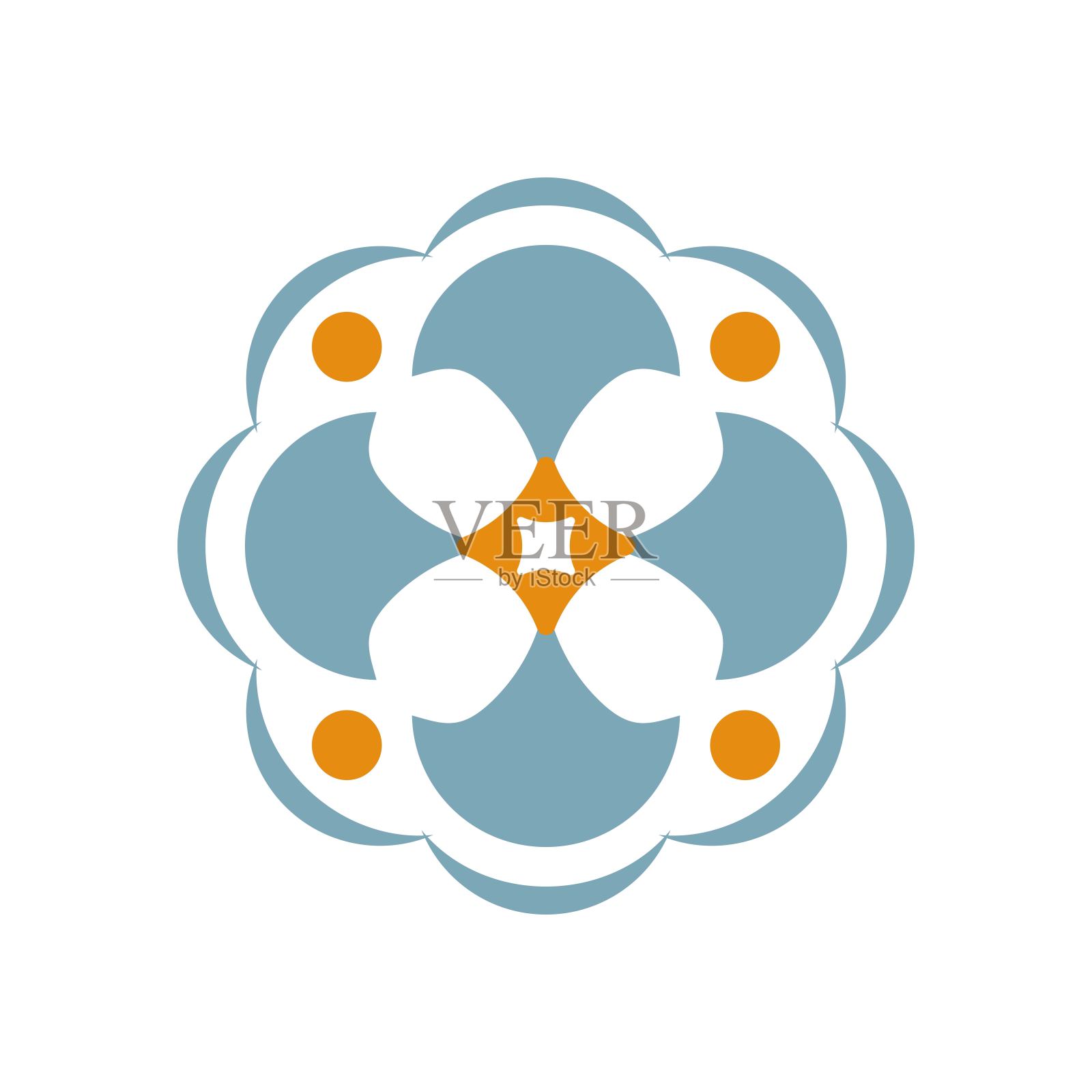 美丽的蕾丝瓷砖图形和图标，花卉艺术和剪纸与图腾和几何矢量设计元素插画图片素材