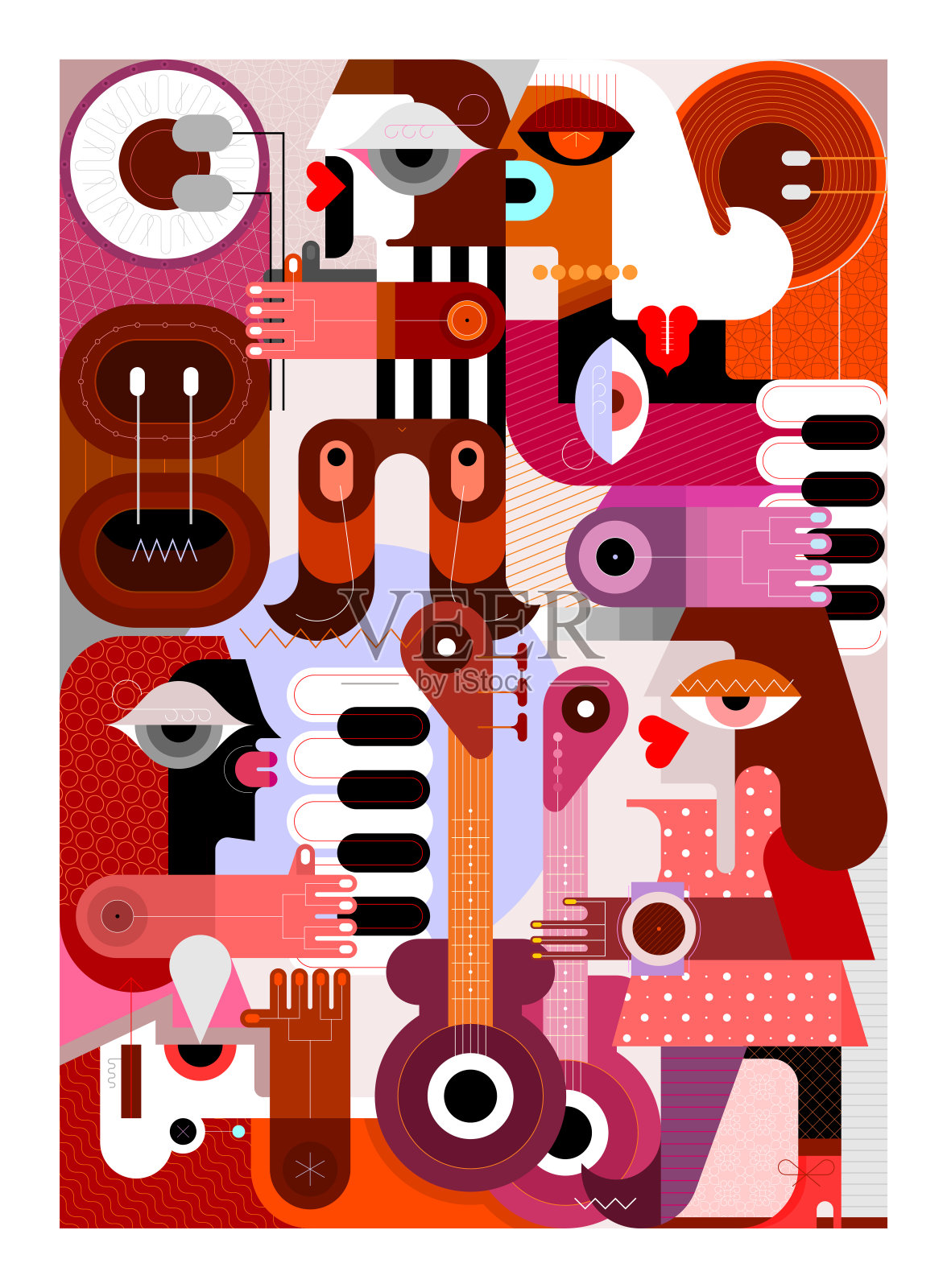 大乐队插画图片素材