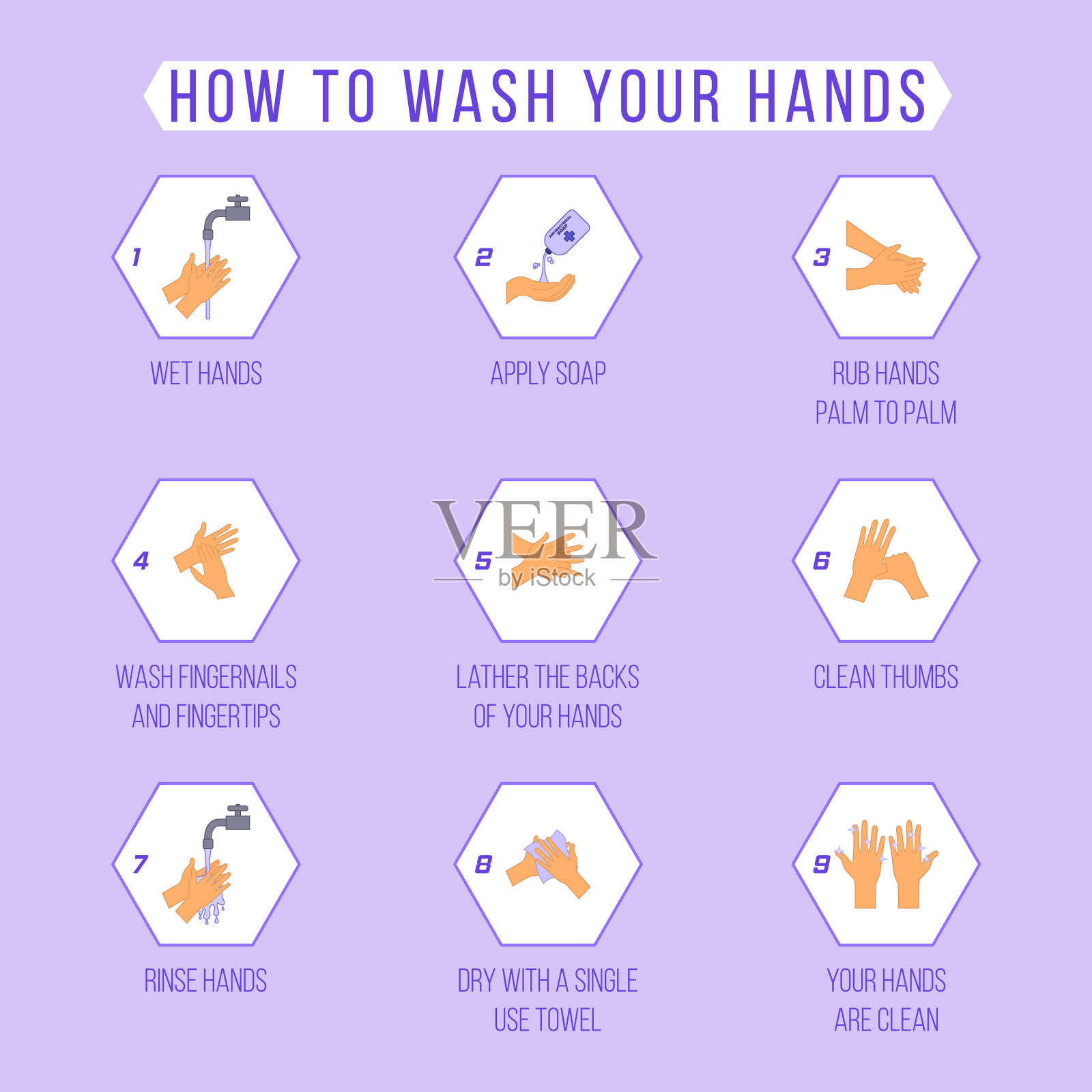 个人卫生教育信息图插画图片素材