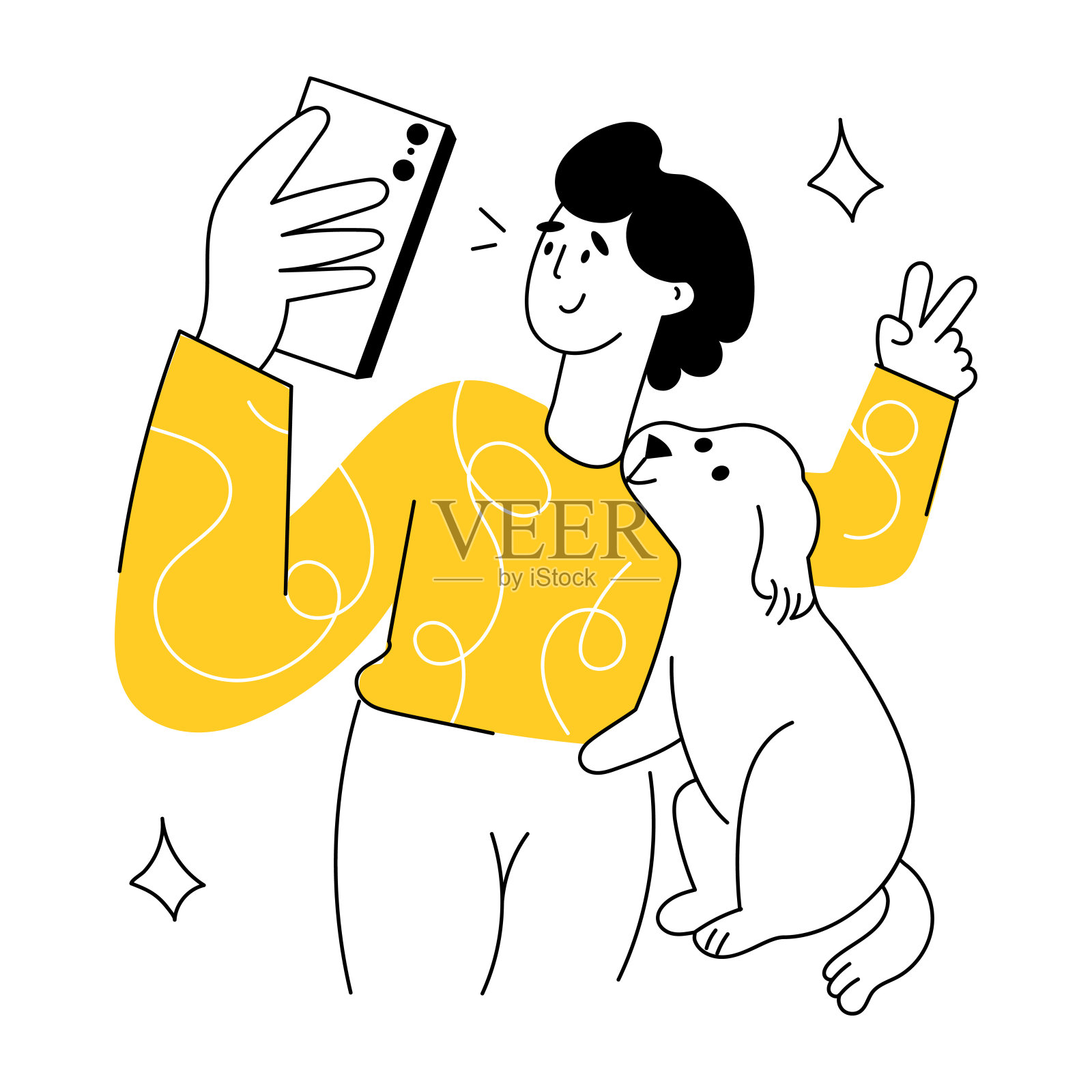 宠物有问题插画图片素材