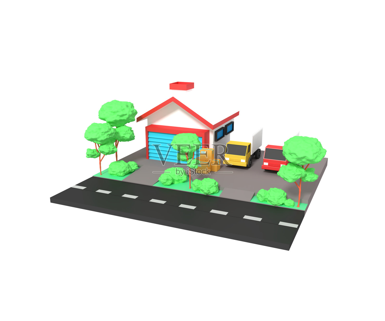 路边的仓库大楼照片摄影图片