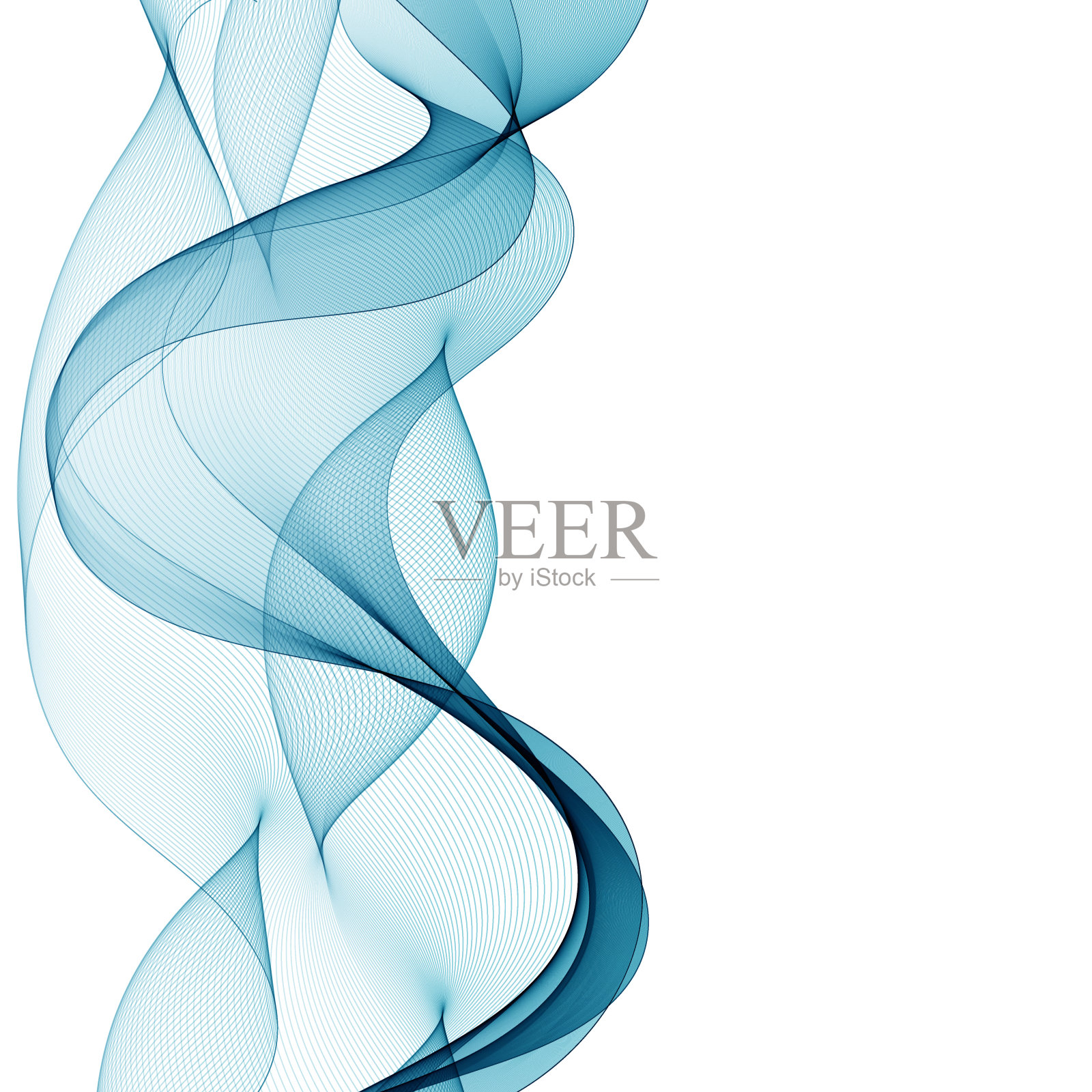 蓝色波浪抽象。手册模板。每股收益10插画图片素材