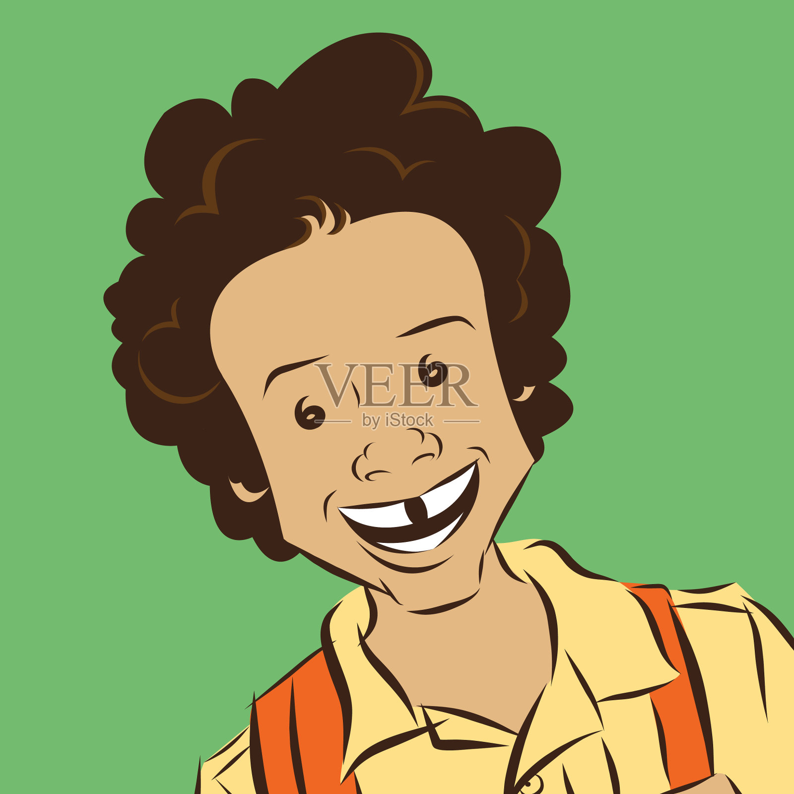 微笑的基督徒插画图片素材