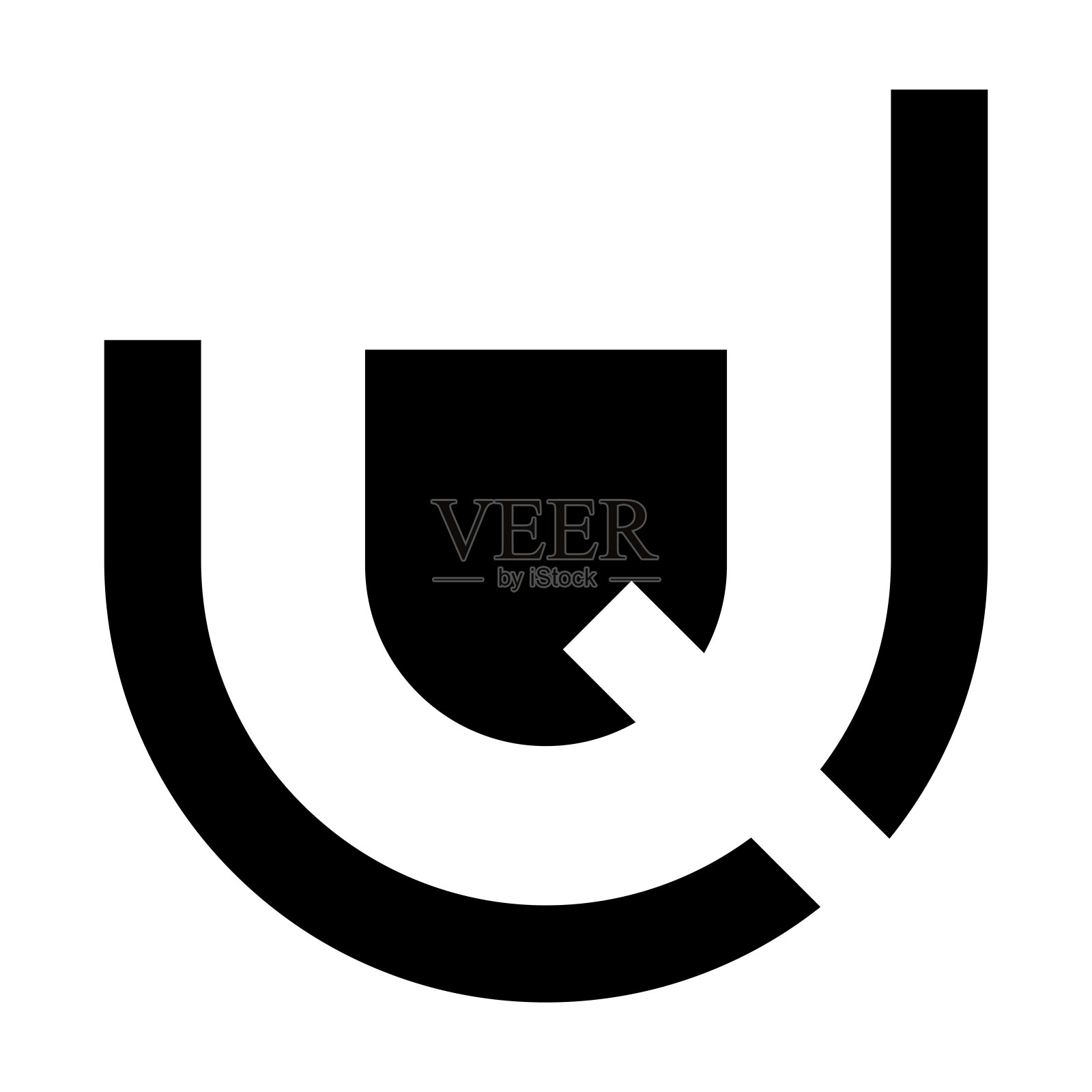 专业创新首字母QJ标识和JQ标识。字母QJ或JQ最小优雅的字母组合。优质商业艺术字母符号和标志插画图片素材