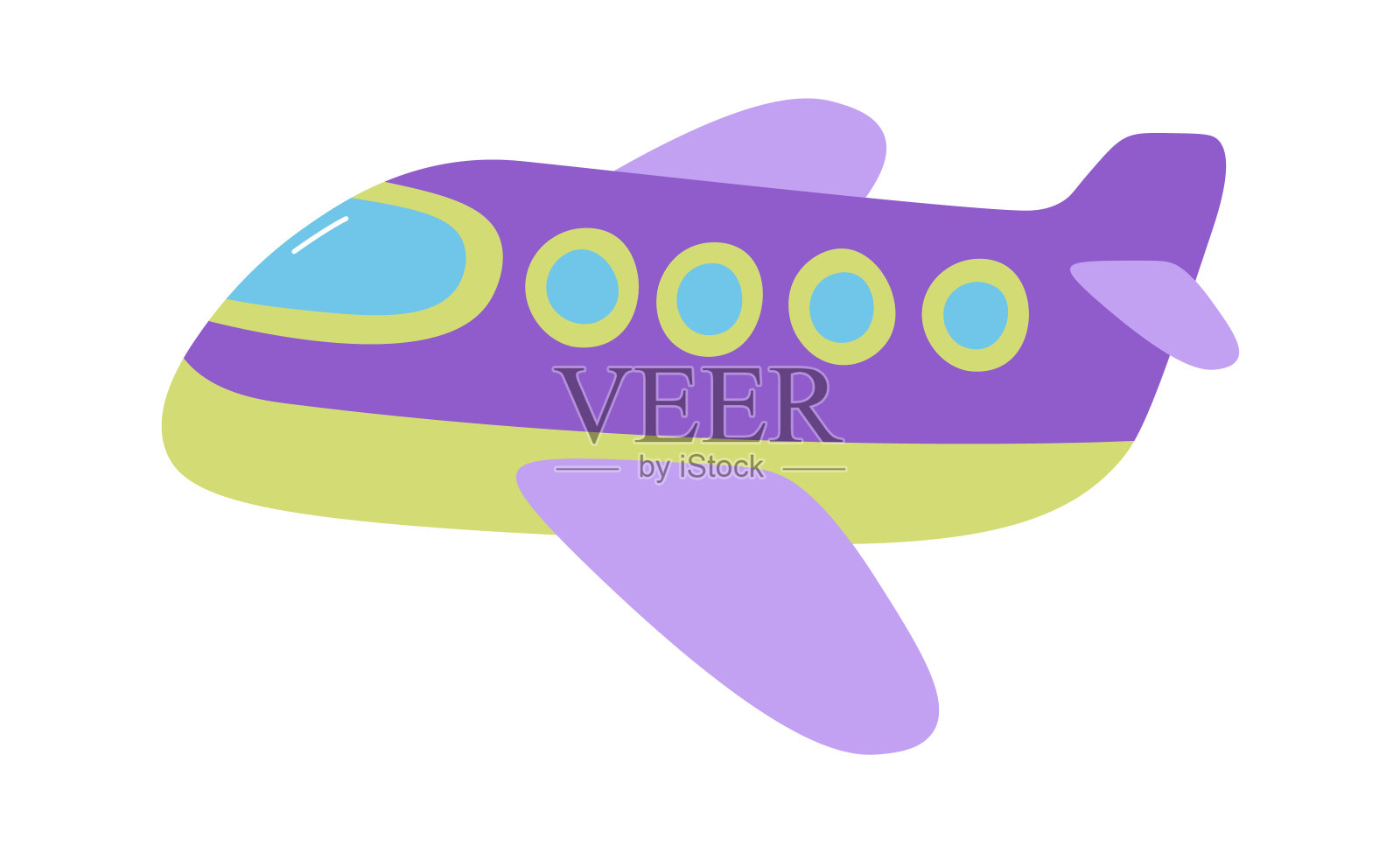 卡通飞机插画图片素材