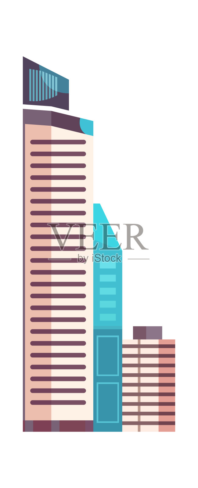 现代城市建筑插画图片素材