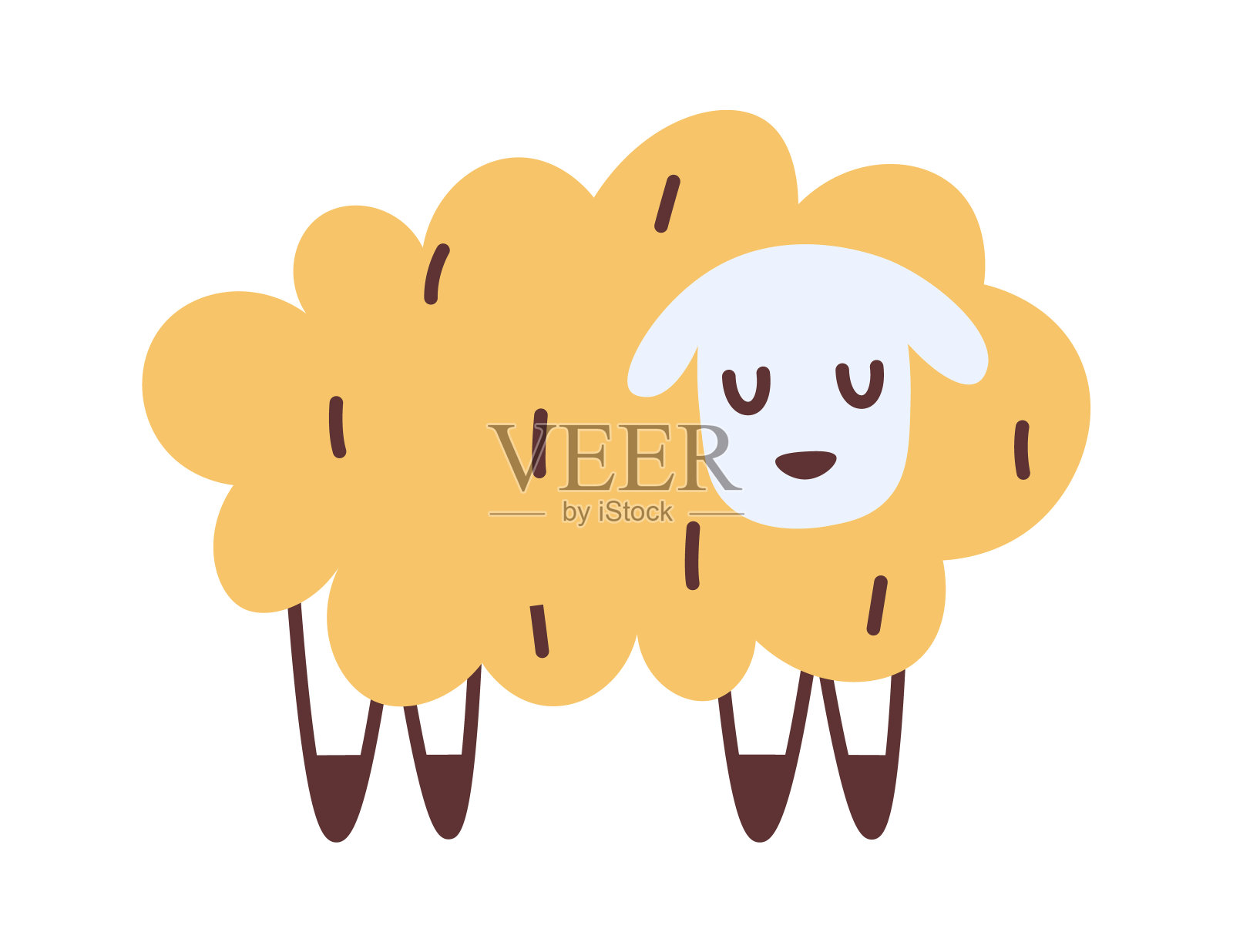 卡通羊动物插画图片素材
