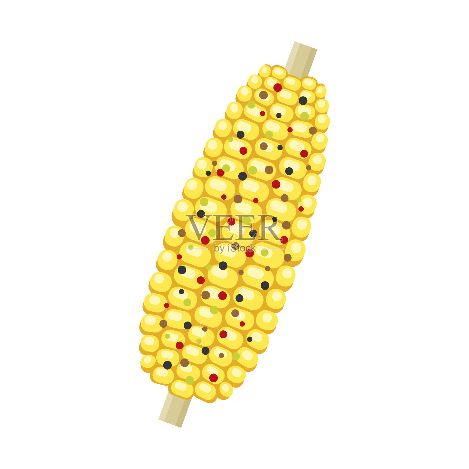 墨西哥传统食物，玉米色矢量插图插画图片素材