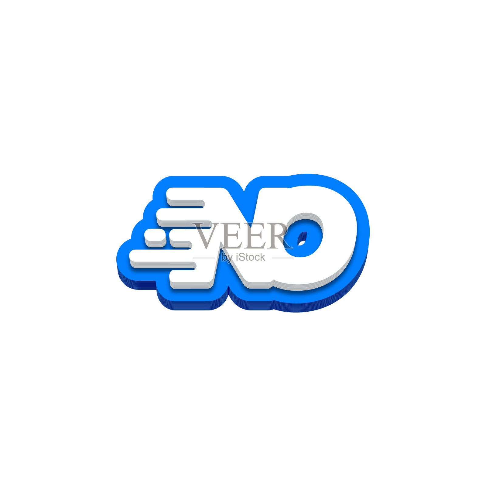 字母无快速度技术现代标志设计插画图片素材