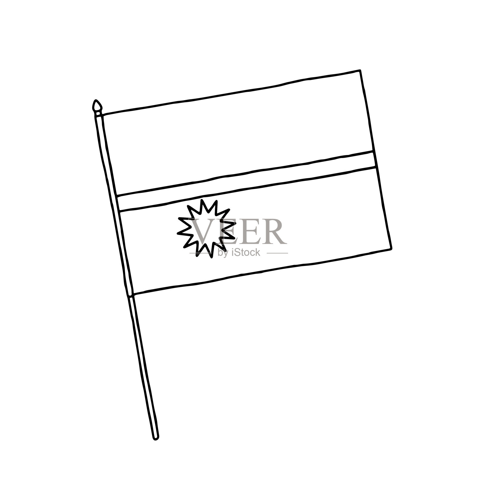 瑙鲁国旗。插画图片素材