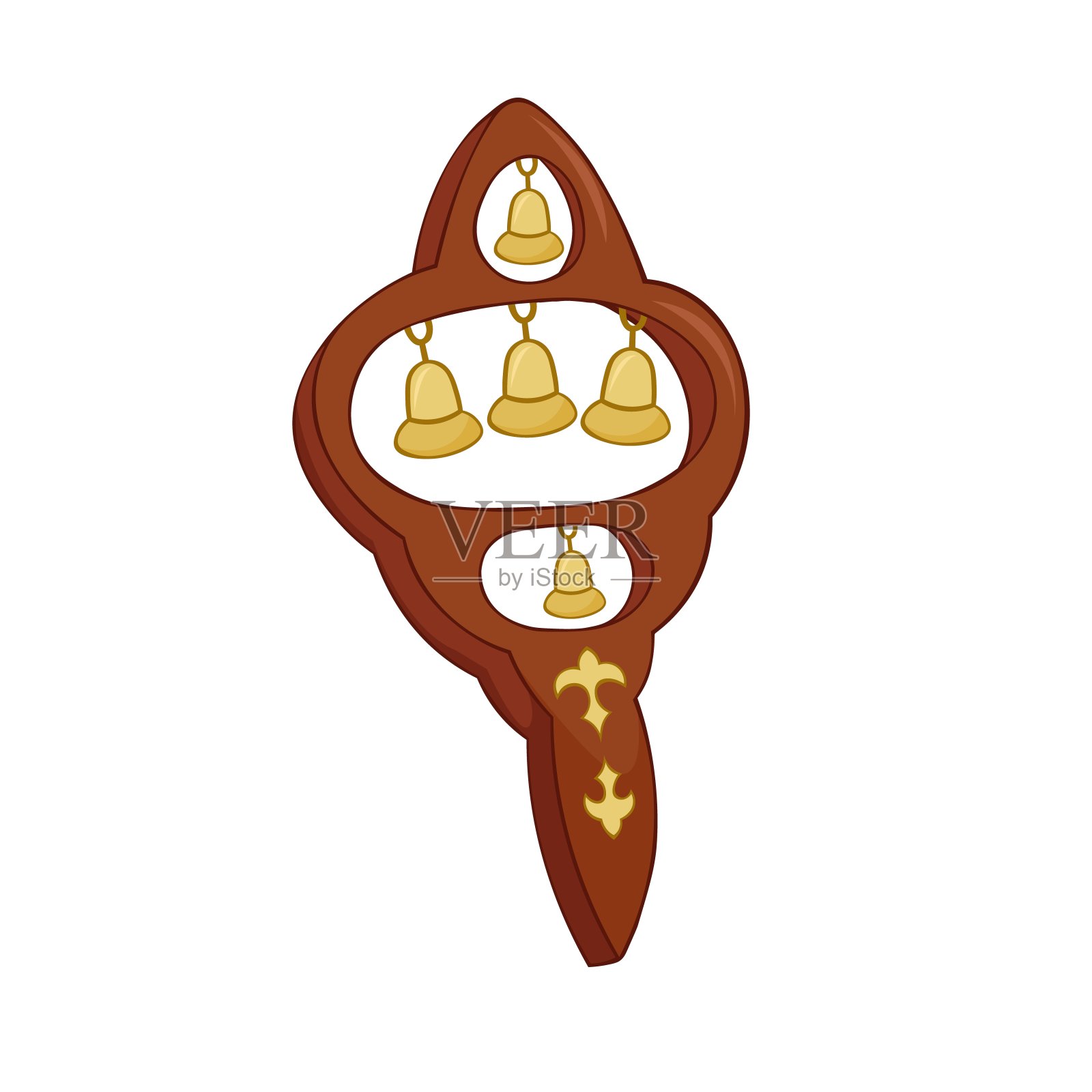 阿萨塔亚克是哈萨克族传统的民间乐器。矢量图插画图片素材