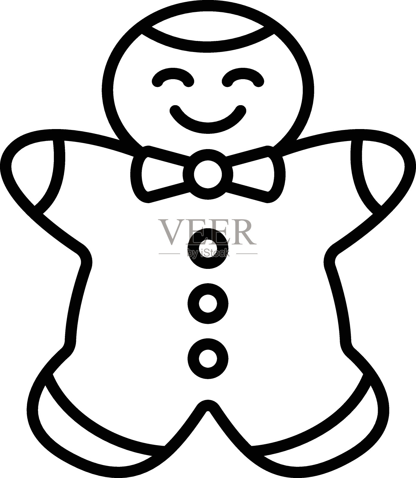 完美的茶时间对待矢量线图标设计，面包店和面包匠符号，美食大师标志，食品鉴赏家股票插图，姜饼饼干的概念插画图片素材