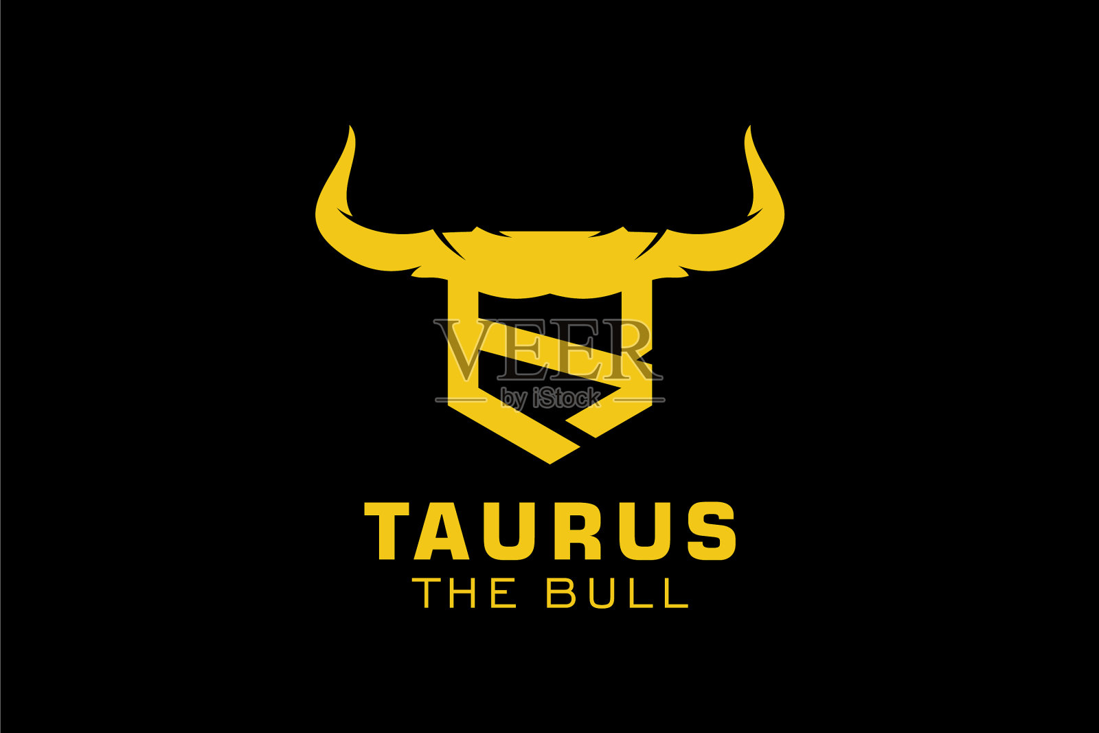 字母标志公牛标志公牛标志字母组合。插画图片素材