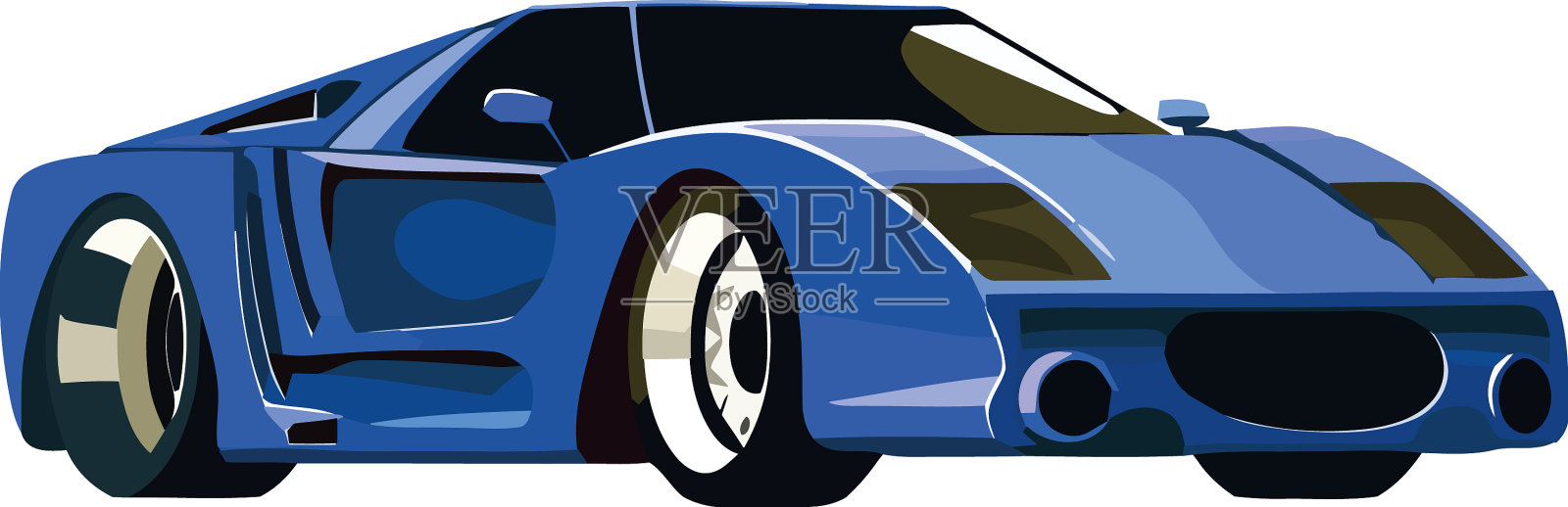 蓝色跑车行驶在赛道上设计元素图片