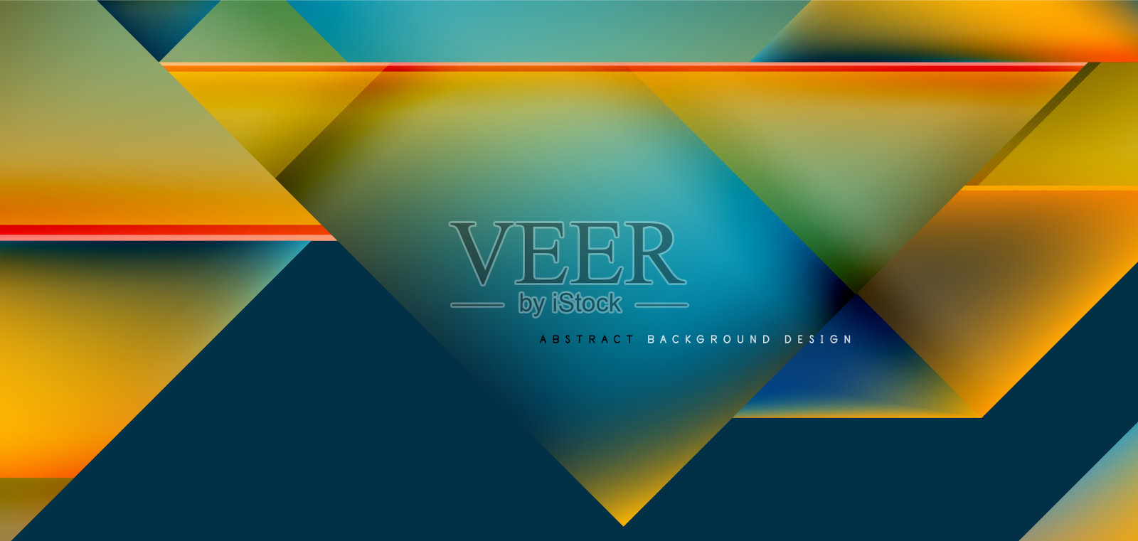 具有流体渐变颜色的动态三角形设计插画图片素材