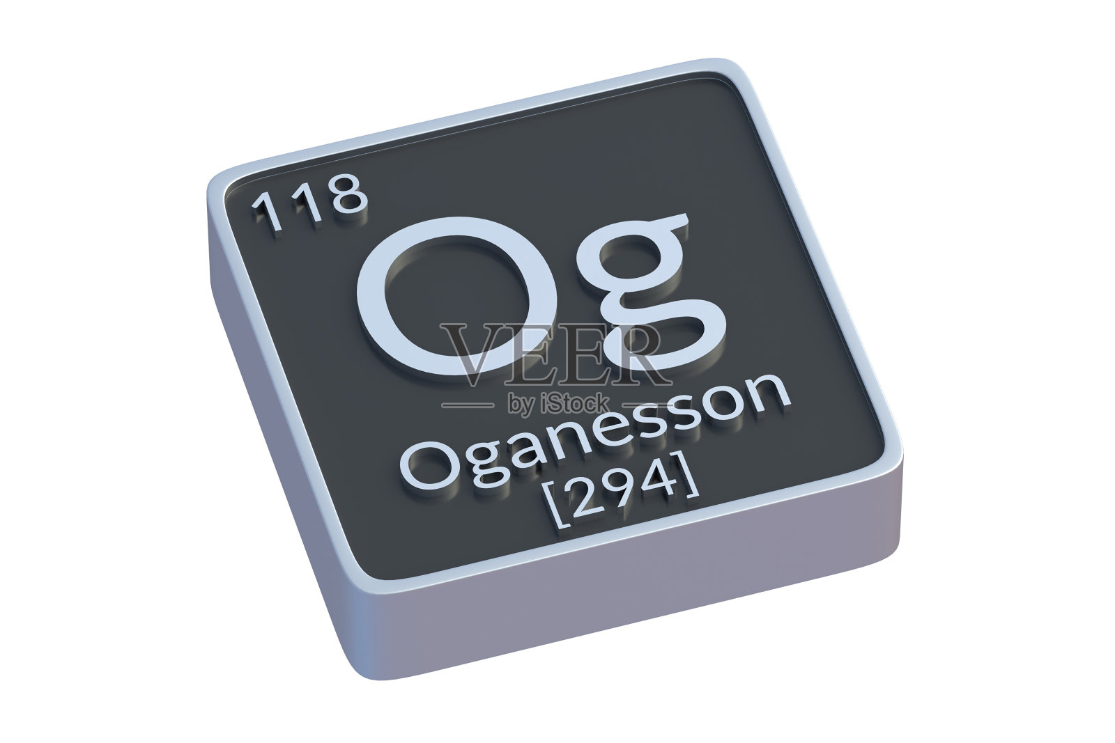 元素周期表中白色背景上分离出来的化学元素。化学元素的金属符号。三维渲染照片摄影图片