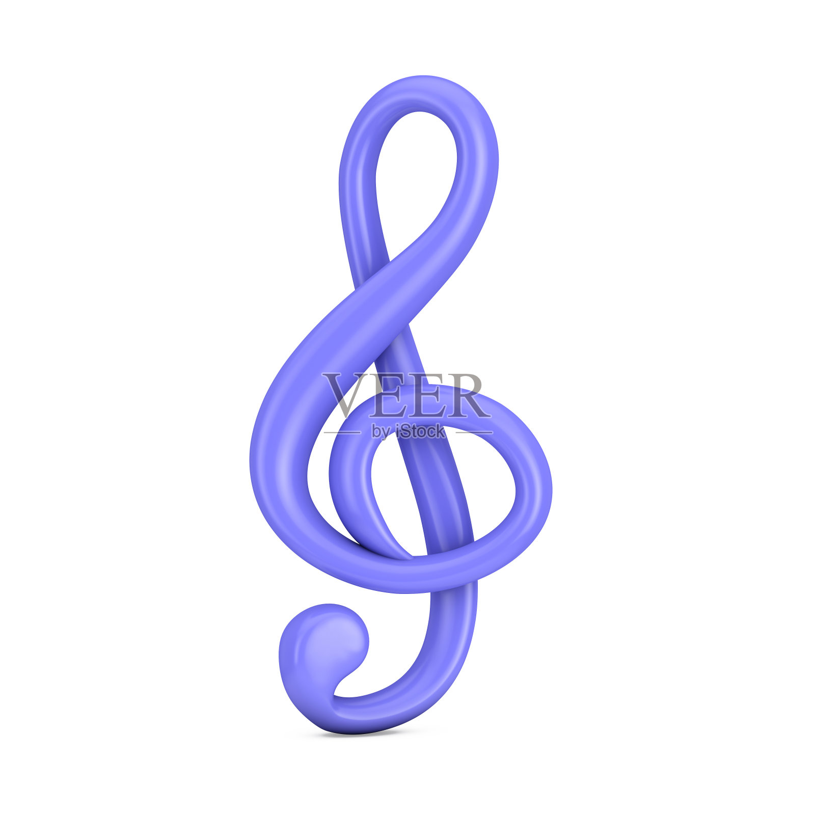 卡通高音谱号网络图标标志。3d渲染照片摄影图片