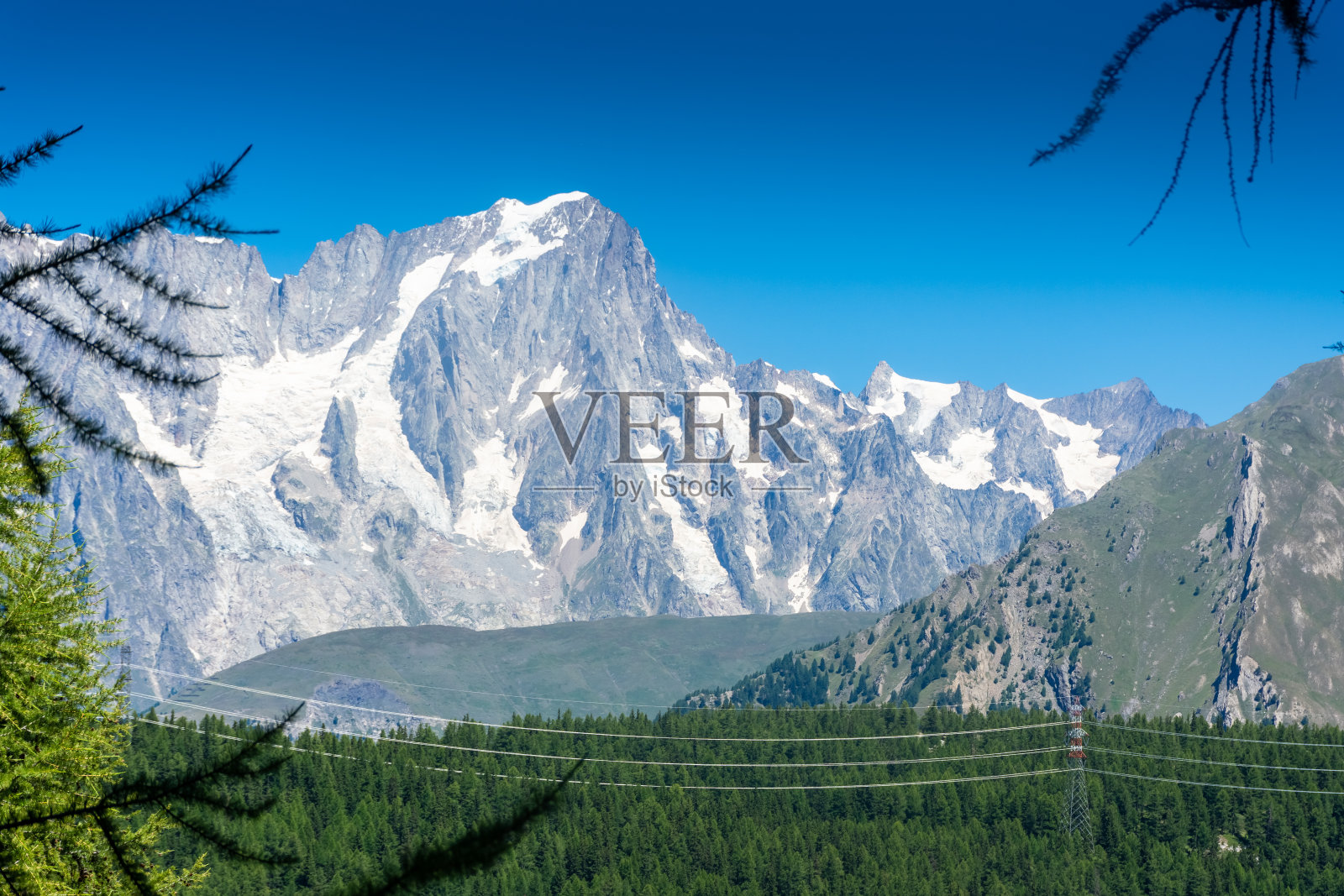 勃朗峰，欧洲最高峰，意大利照片摄影图片