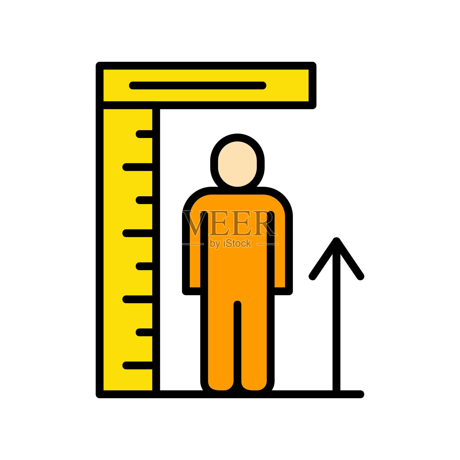 高度的图标插画图片素材