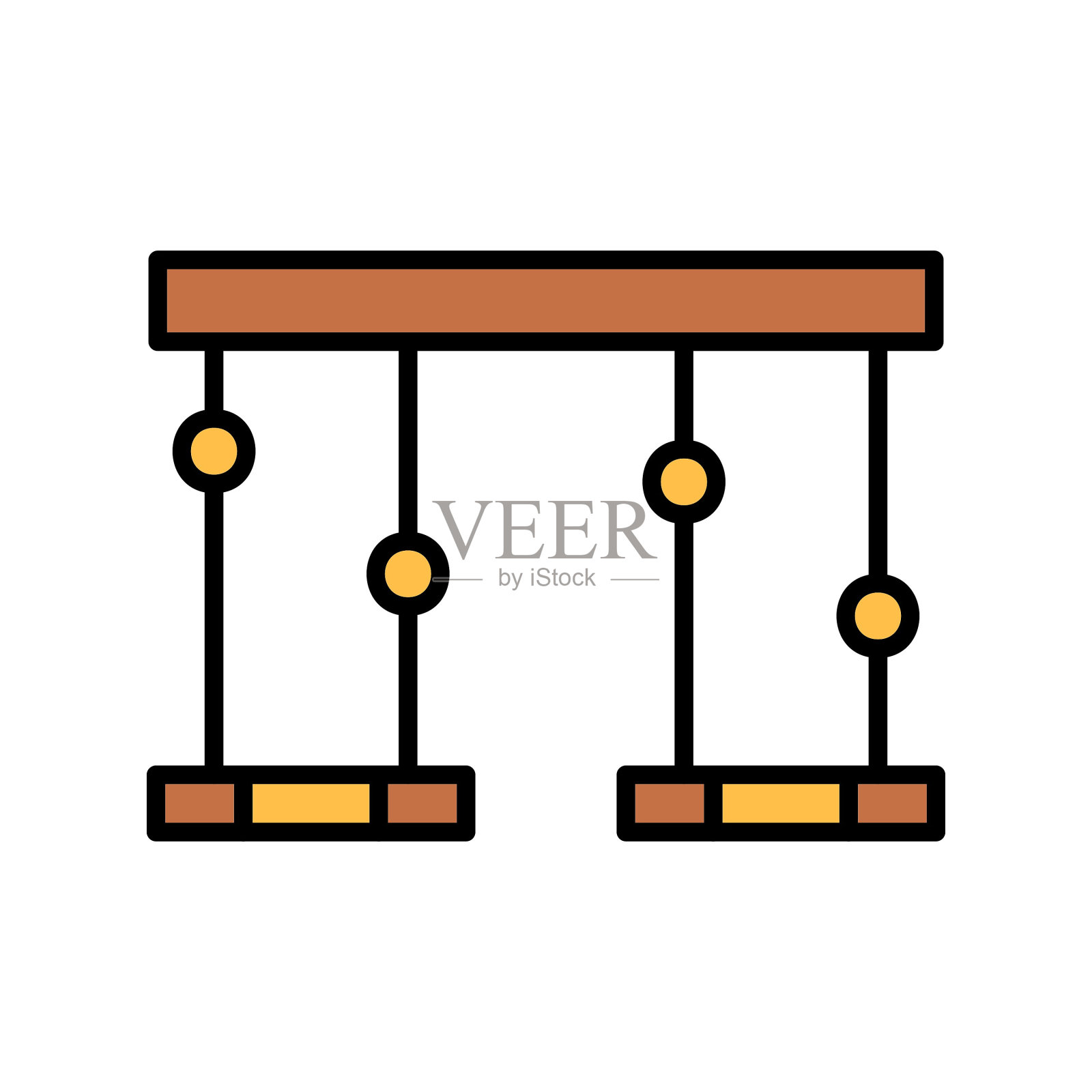 秋千图标插画图片素材
