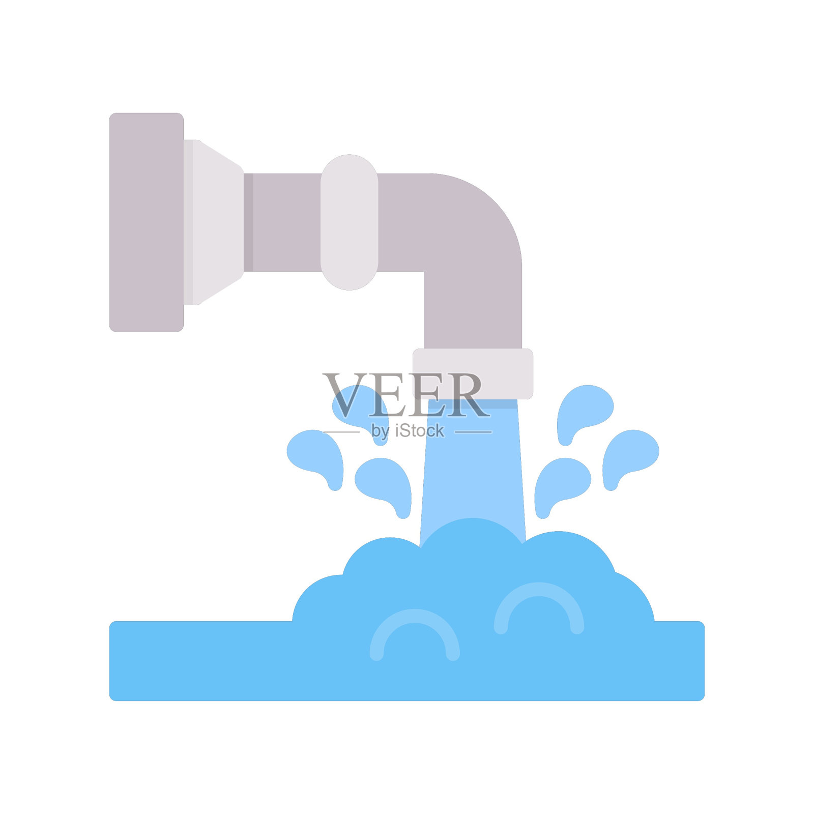 污水图标插画图片素材