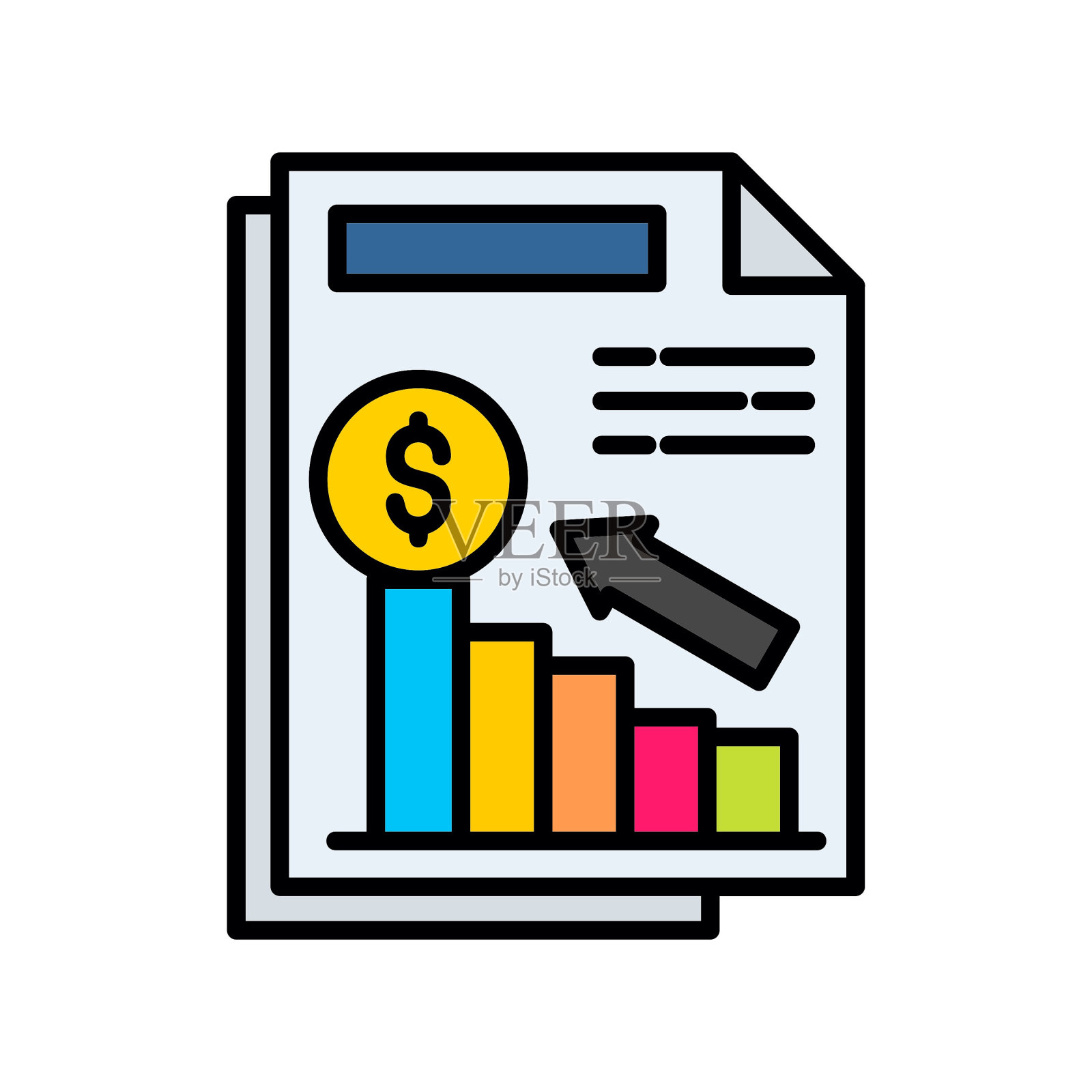 投资图标插画图片素材